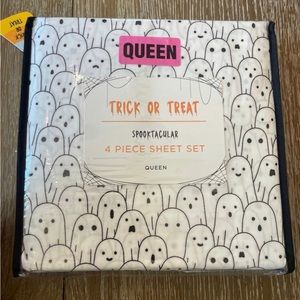 Halloween Ghost Sheet Set Queen SIZE 4 Pc.
